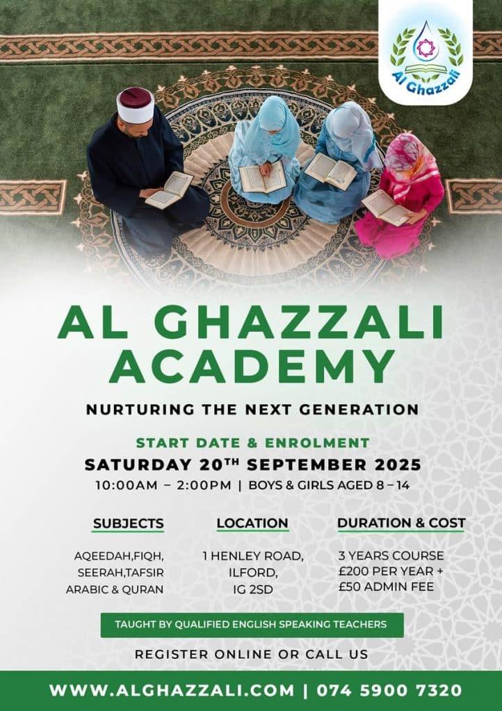 Poster for Al Ghazzali Academy 2025